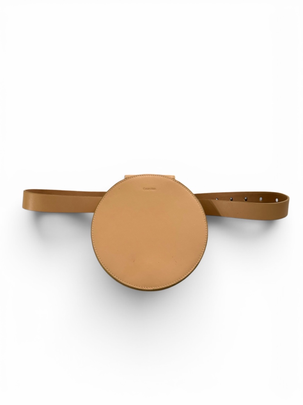 Calvin Klein Tan Circular Leather Belt Bag